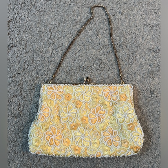 Vintage Walborg Yellow Beaded Richere Bag - Picture 6 of 8